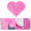 1Pc Soft Pink Heart-Shaped Carpet Plush Imitation Wool Decorative Rug 9