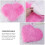 1Pc Soft Pink Heart-Shaped Carpet Plush Imitation Wool Decorative Rug 2