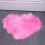 1Pc Soft Pink Heart-Shaped Carpet Plush Imitation Wool Decorative Rug 8