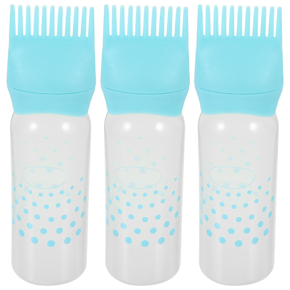 Vaguelly 3Pcs Colorful Hair Dye Bottles With Scale Lines For Home Salon Use