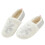 1 pair snowflake print plush warm thick-soled slippers for home 5