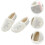 1 pair snowflake print plush warm thick-soled slippers for home 6