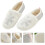 1 pair snowflake print plush warm thick-soled slippers for home 8