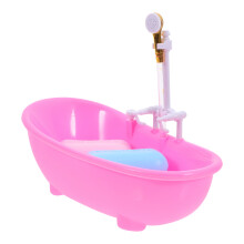 1 Set Mini Badewanne Mit Zubehör Für Puppenhaus