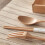 Simple Japanese Wood Cutlery Set Efficient Chopsticks Fork Spoon 7