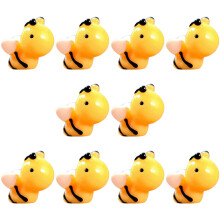 10 Bienen-Ornamente Bienen-Figurine Deko 1,70x1,50x1,50 cm Gelb