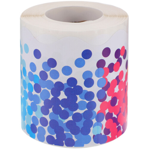 Diy Project Bulletin Border Sticker Multi-Colored Dots 1 Roll