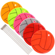 6Pcs Bright PVC Warning Bike Reflectors Keychains for Bags and Bikes