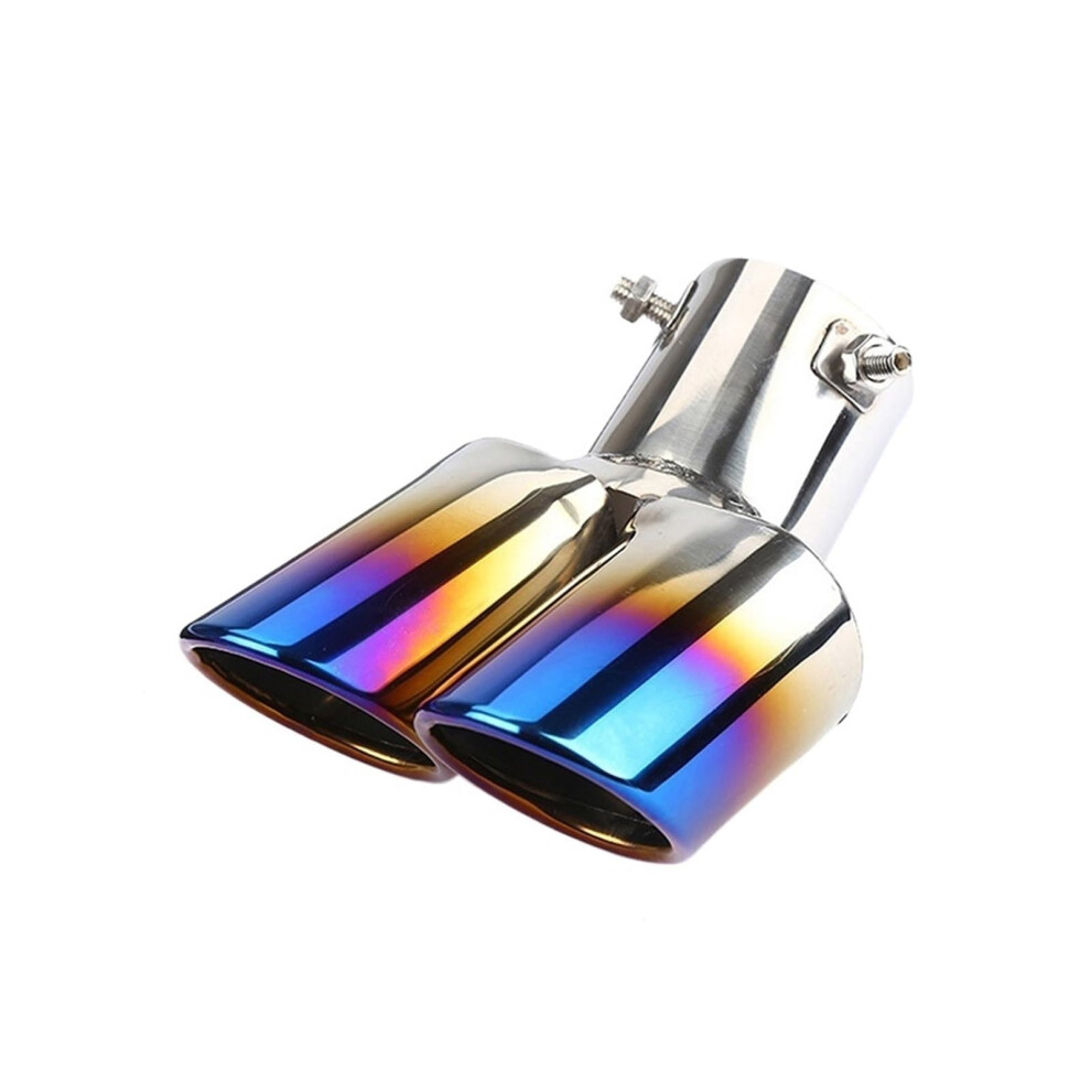 Universal Dual Outlet Car Exhaust Tip Stainless Steel Muffler Tail Pipe Heat Resistant Rust Proof 9001264149093