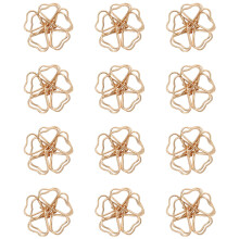 20Pcs Copper Plated Flower Bag Decorative Accessories For DIY Crafts