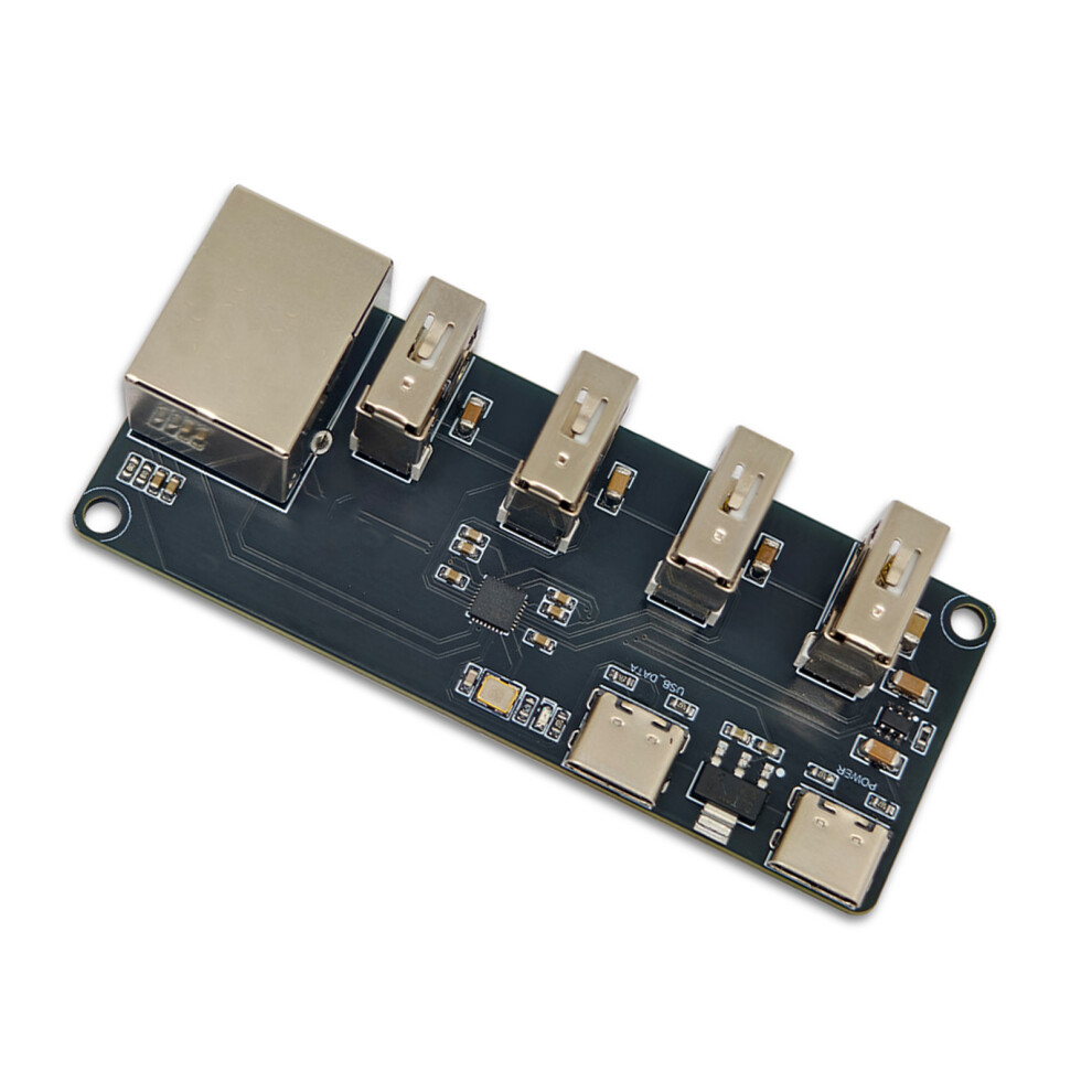 Ch339f Usb To Fast Ethernet Adapter And 4 Port Usb 2.0 Hub Metal 7704000433457
