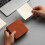 Mode Sticky Note Organizer Box Lederen Memo Pad-grijze olierand 5