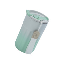 Insulated Stainless Steel Flask Duals Drinking-Gradient green
