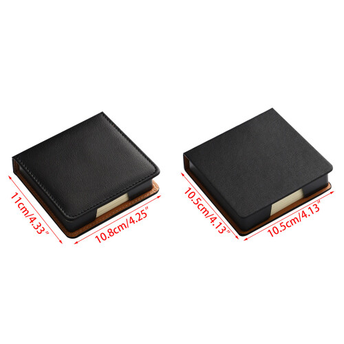 Mode Sticky Note Organizer Box Lederen Memo Pad-grijze olierand 2
