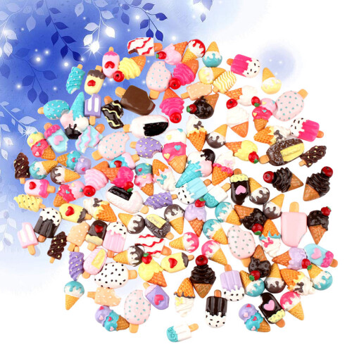 100pc Ice Cream DIY Resin Accessories for Phone Shell Craft 1