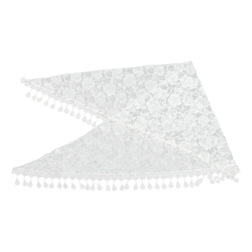 Witte Polyester Kant Sjaal Mantilla Vrouwen 2