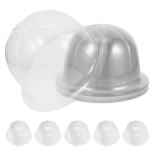 20Pcs Plastic Hat Stand With Clear Dome Cap Holders For Wigs 57Cm