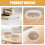 20Pcs Plastic Hat Stand With Clear Dome Cap Holders For Wigs 57Cm 10