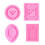 4pcs Reusable Silicones Cake Molds Embossing Frame Chocolate 4