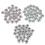 3 Sets Zinklegierung Koffer Knöpfe Chrysanthemen Design 1