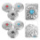 3 Sets Zinklegierung Koffer Knöpfe Chrysanthemen Design 4