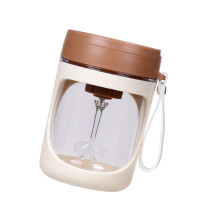 Automatic Coffee Mixer Cup Fast Stirring PC Materials Mug-brown