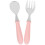 One Set Toddler Fork Spoon Self Feeding Stainless Steel With Case 2