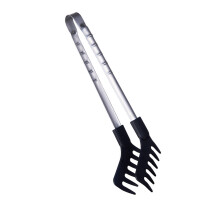 Long Handle Stainless Steel Tongs Heatproof Nylon Tip For Safely