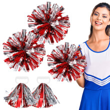 4 pompons pour cheerleaders, accessoires main pour équipe d'animation