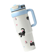Double Walled Insulated Travel Mugs Oversized Sip Tube-Blue