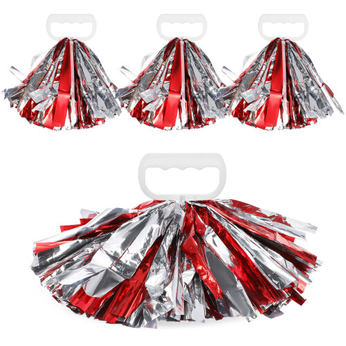 4 pompons pour cheerleaders, accessoires main pour équipe d'animation 1