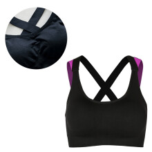 Comfortabele Sportbh Vrouwen Zwart Nylon 1 Set