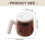 Automatic Coffee Mixing Glass Mugs USB Power Leak proof-White 2