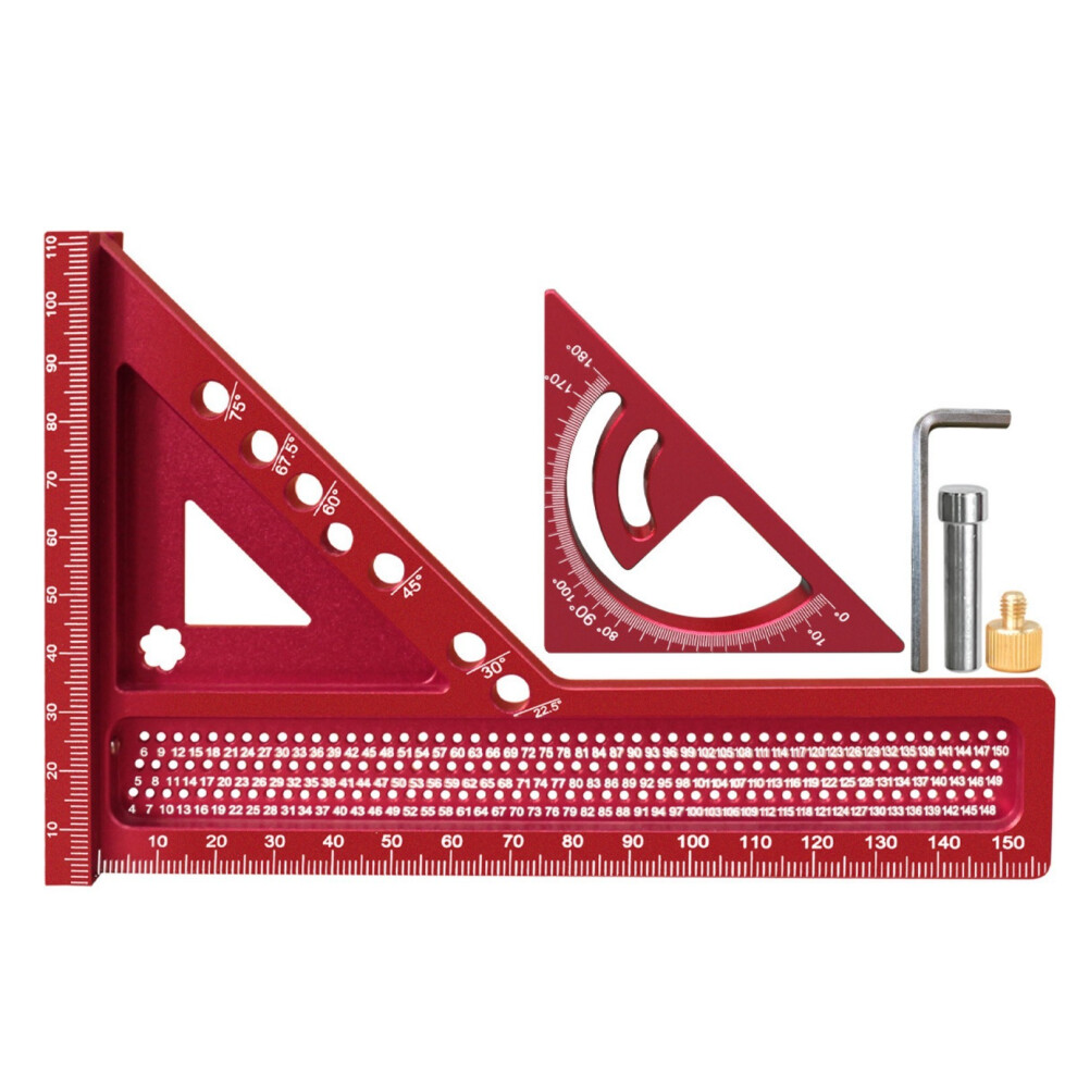 Multiangle Measuring Ruler Triangle Scale Ruler Integrated-Red 7696000969930