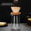 2 Piece Double Layer Glass Coffee Maker Set With Carafe and 4