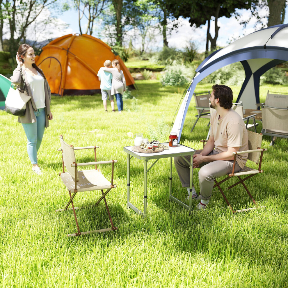 Outsunny Garden Aluminium Table Folding Picnic Table for Camping