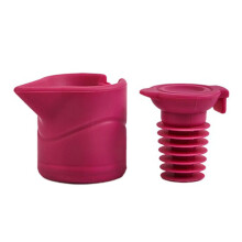 No Leakage Silicone Wine Stopper Multicolored Secure-Rose Red