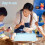 Sky-Blue Silicone Drawing Mat for Kids Waterproof Craft Surface 5