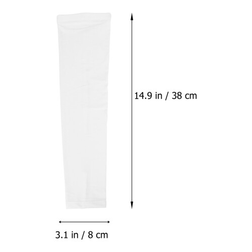 Paar IJssifon Fietsmouwen UV-Beschermend Ademend Wit 1