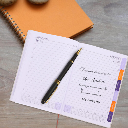 Daily Planner Notebook 2025 Weekly Monthly Agenda A5 2