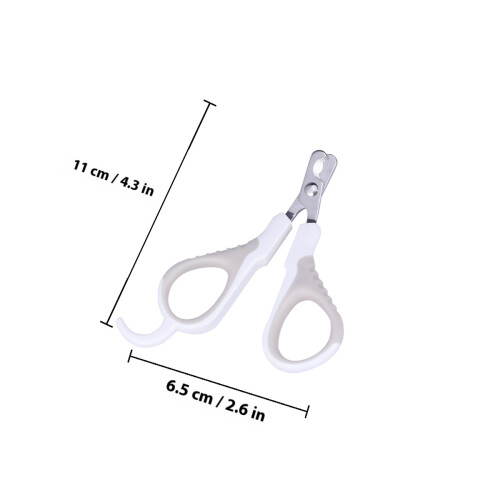 1Dog Nail Cutter White Elastic Spring Sharp Stainless Steel Clipper 2