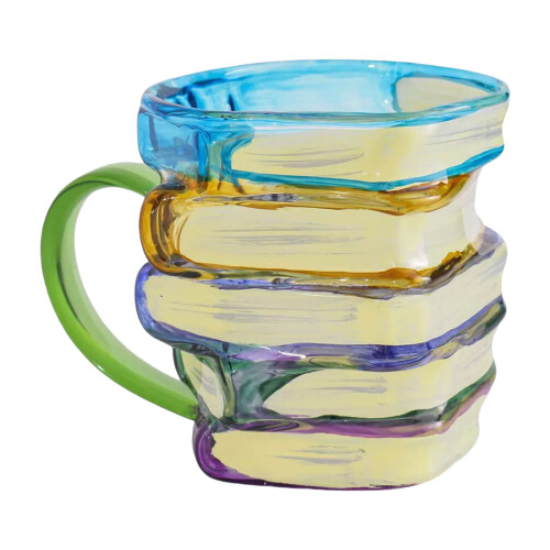 Heatproof Artistic Glass Drinking Cup Leak Proof Hand-450ml