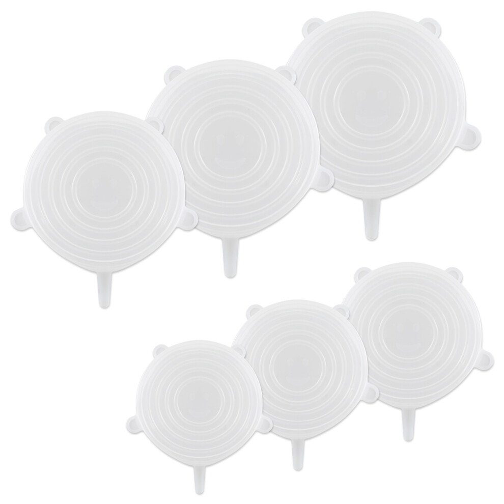 4 Pack Silicone Stretch Lids, 6 Different Sizes Reusable Lids For Cups Bowls, Round Expandable Food Storage Covers For Bowls, Cups, Microwave, Can & T 9155353355855