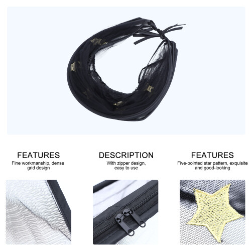 1Pc Black Mesh Stroller Net Baby Protective Netting for Outdoor Use 2