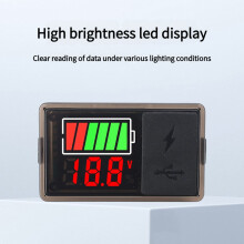 Automotive Battery Voltages Monitor With High Visibility LED Display White Standard style