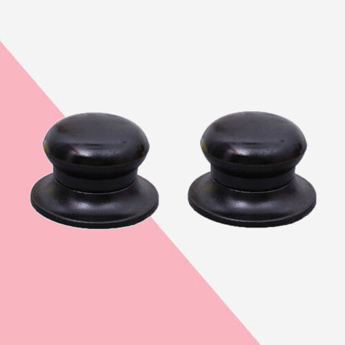2 Stuks Universele Pan Dekselknop Vervanging Zwart 2