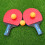 2 Rubber Tafeltennisracket Set Met 3 Ballen 6