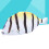 Simulated Fish Shaped Pencil Bag Makeup Coin Purse Striped Pattern 2
