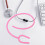 3Pièces Tubes D'extension Stéthoscope Rose En PVC Adaptateurs 5