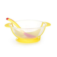 Baby Silicone Zuigbeker Kom Met Temperatuurveranderende